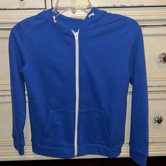 Other - Royal Blue & White hoodie zipper jacket size youth XL​
